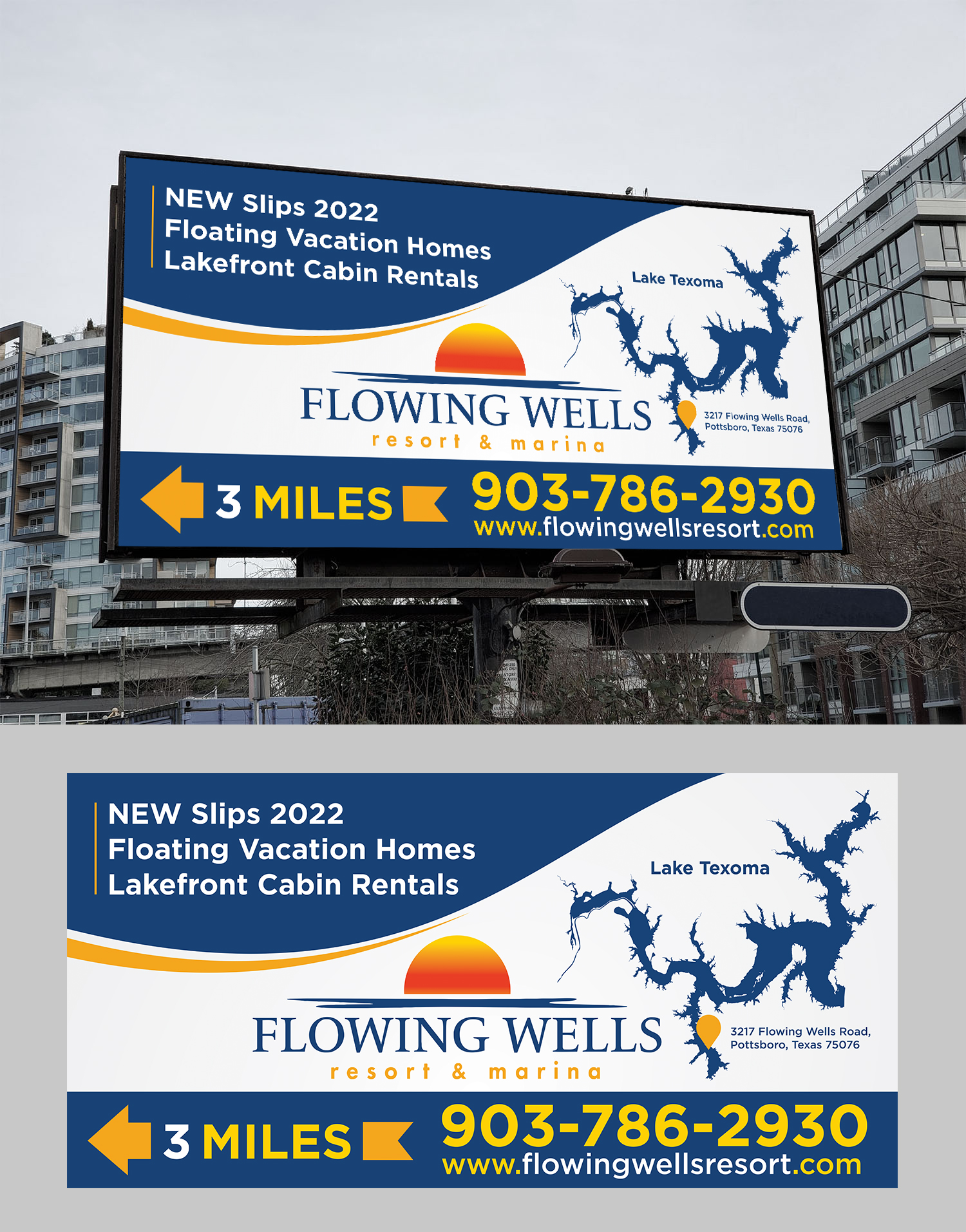 Billboard Design by Aurora:) for Flowing Wells Resort & Marina | Design #28564765