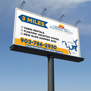 Billboard Design by DG+ for Flowing Wells Resort & Marina | Design: #28543408