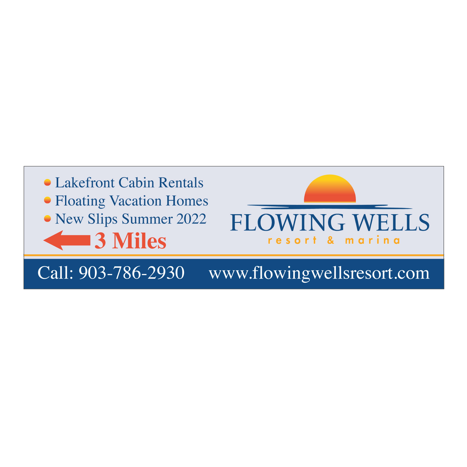 Billboard Design by Fendr for Flowing Wells Resort & Marina | Design #28541063