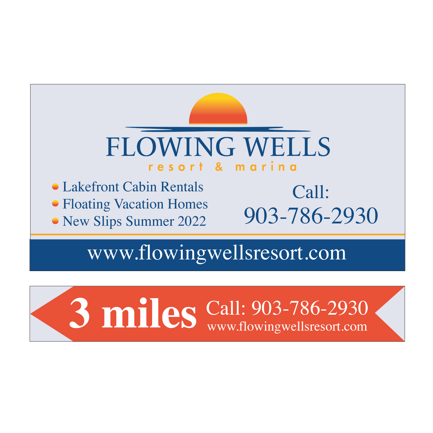 Billboard Design by Fendr for Flowing Wells Resort & Marina | Design #28544086