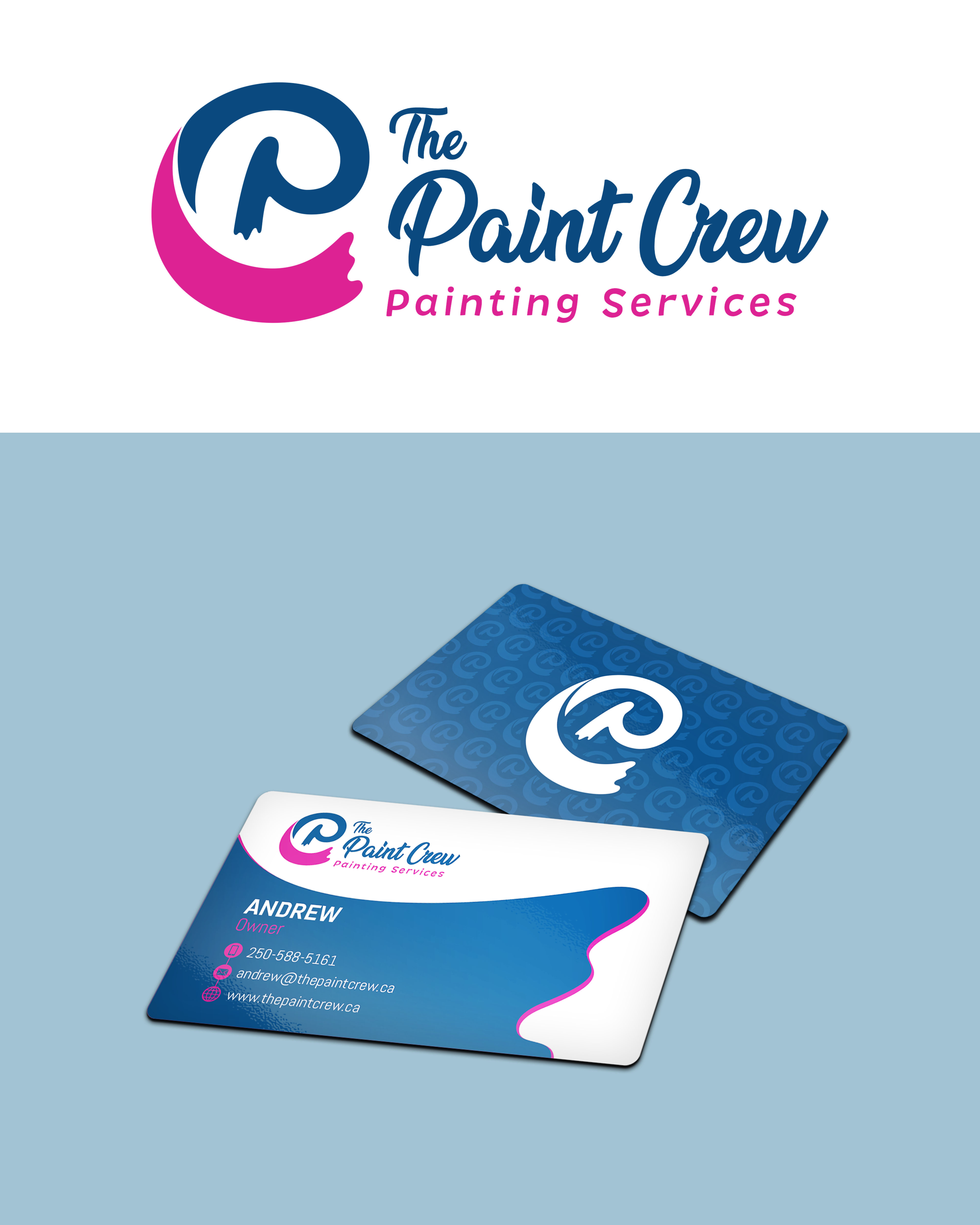 Logo and Business Card Design by RenCan for The Paint Crew | Design #28562986