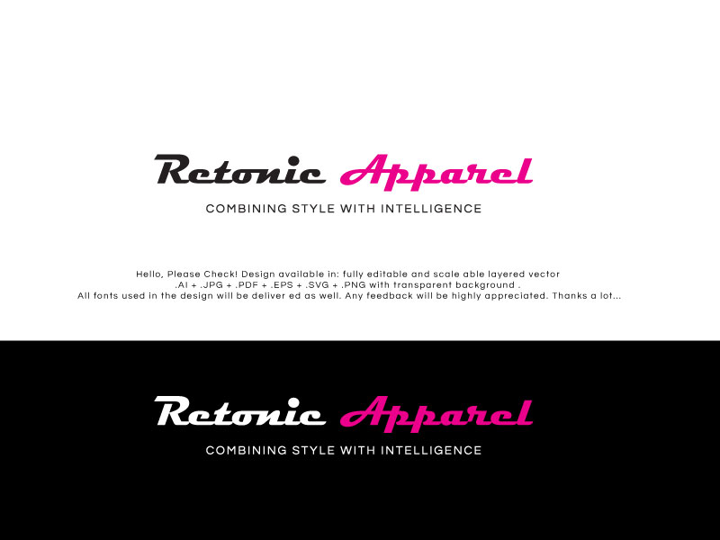 Logo Design by Cliping_path for Retonic Apparel | Design #28542764
