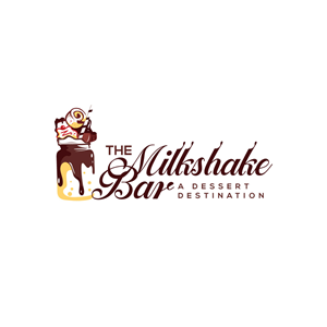 The Milkshake Bar (with “a dessert destination” below text) | Logo Design by DesignFriday