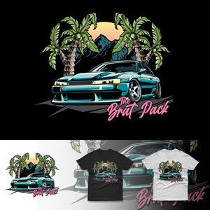 Busy Graphic T-Shirt Design for the Brat Pack | Diseño de Camiseta por duatitik.std