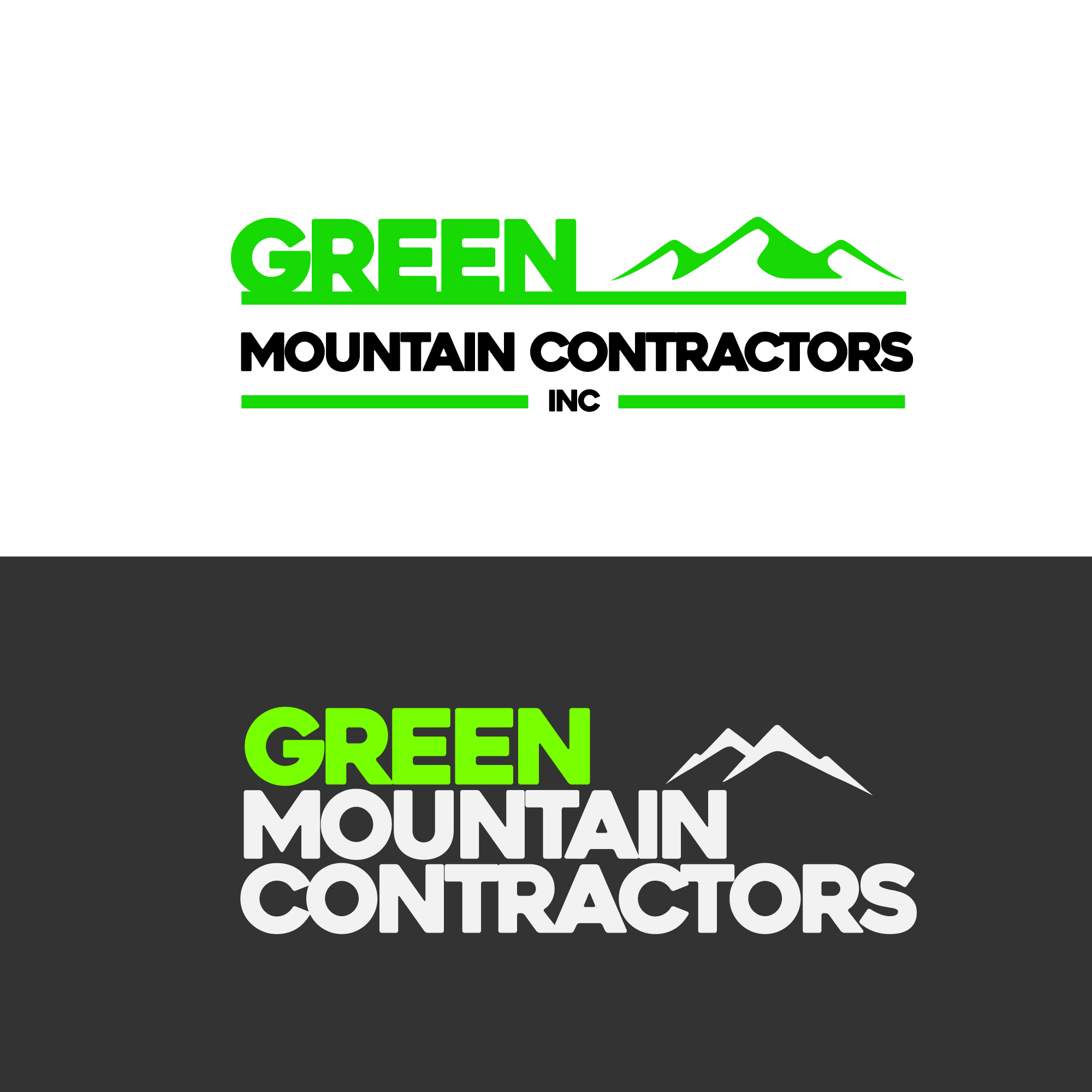 Logo Design by Teoman Furat for Green Mountain Contractors Inc. | Design #28545888