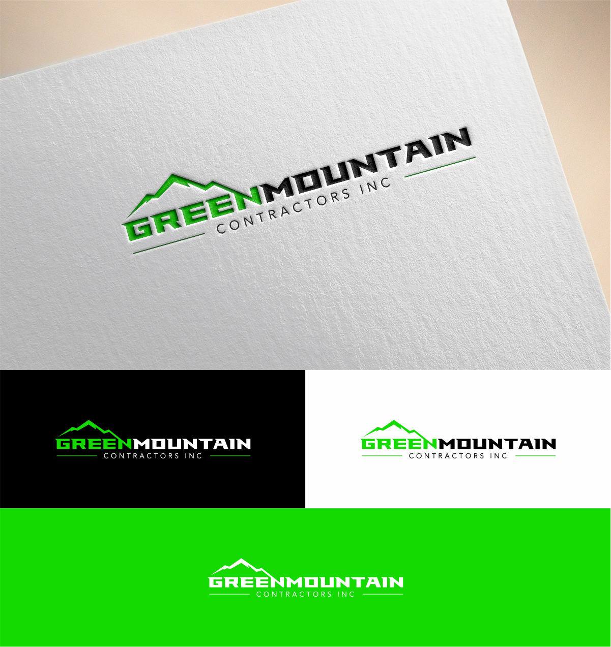 Design de Logo par good.dsgn pour Green Mountain Contractors Inc. | Design #28542732