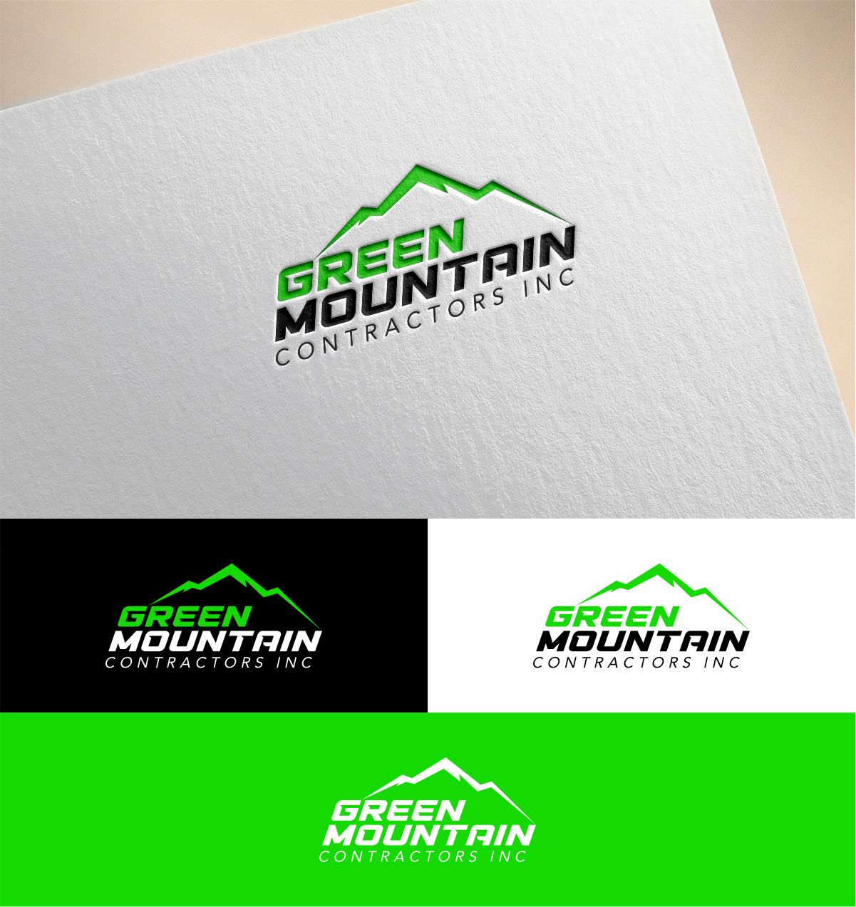 Logo Design by good.dsgn for Green Mountain Contractors Inc. | Design #28542733