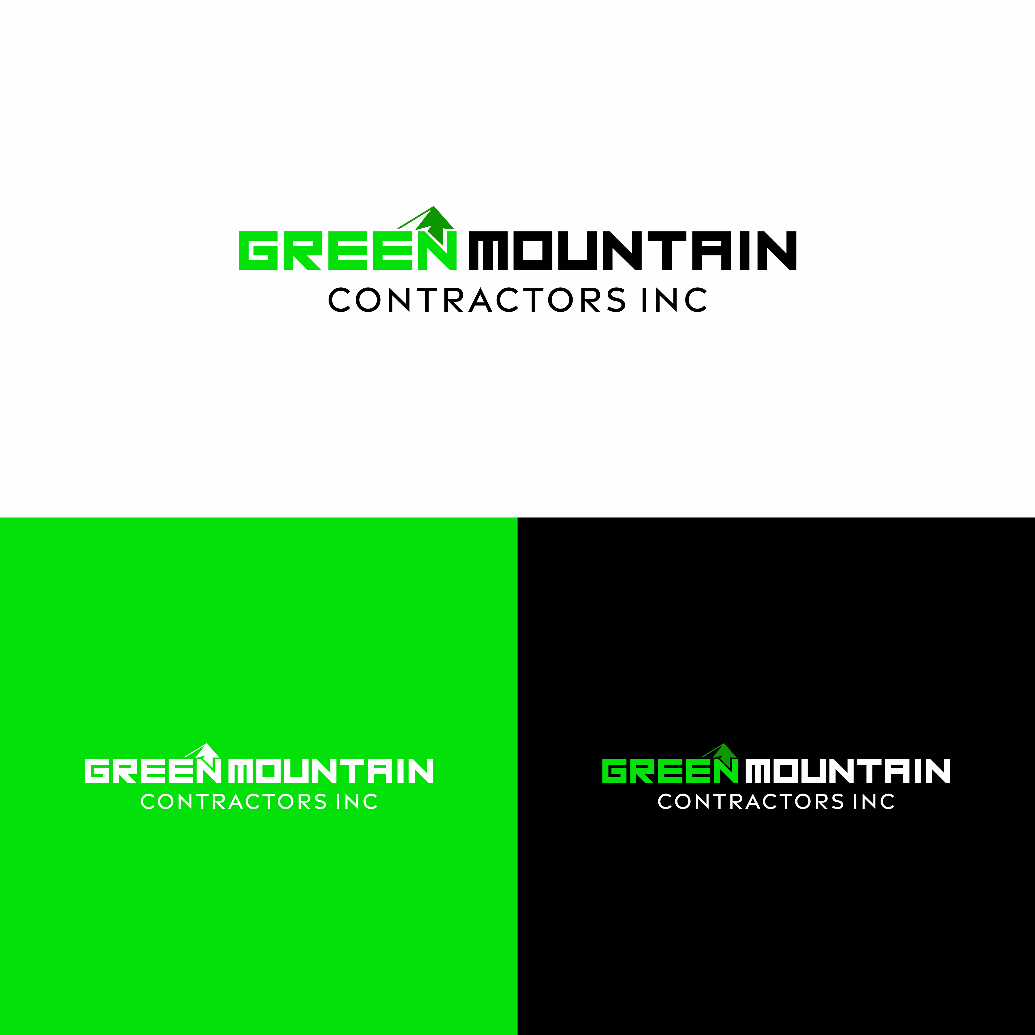 Logo Design by melzh for Green Mountain Contractors Inc. | Design #28549683