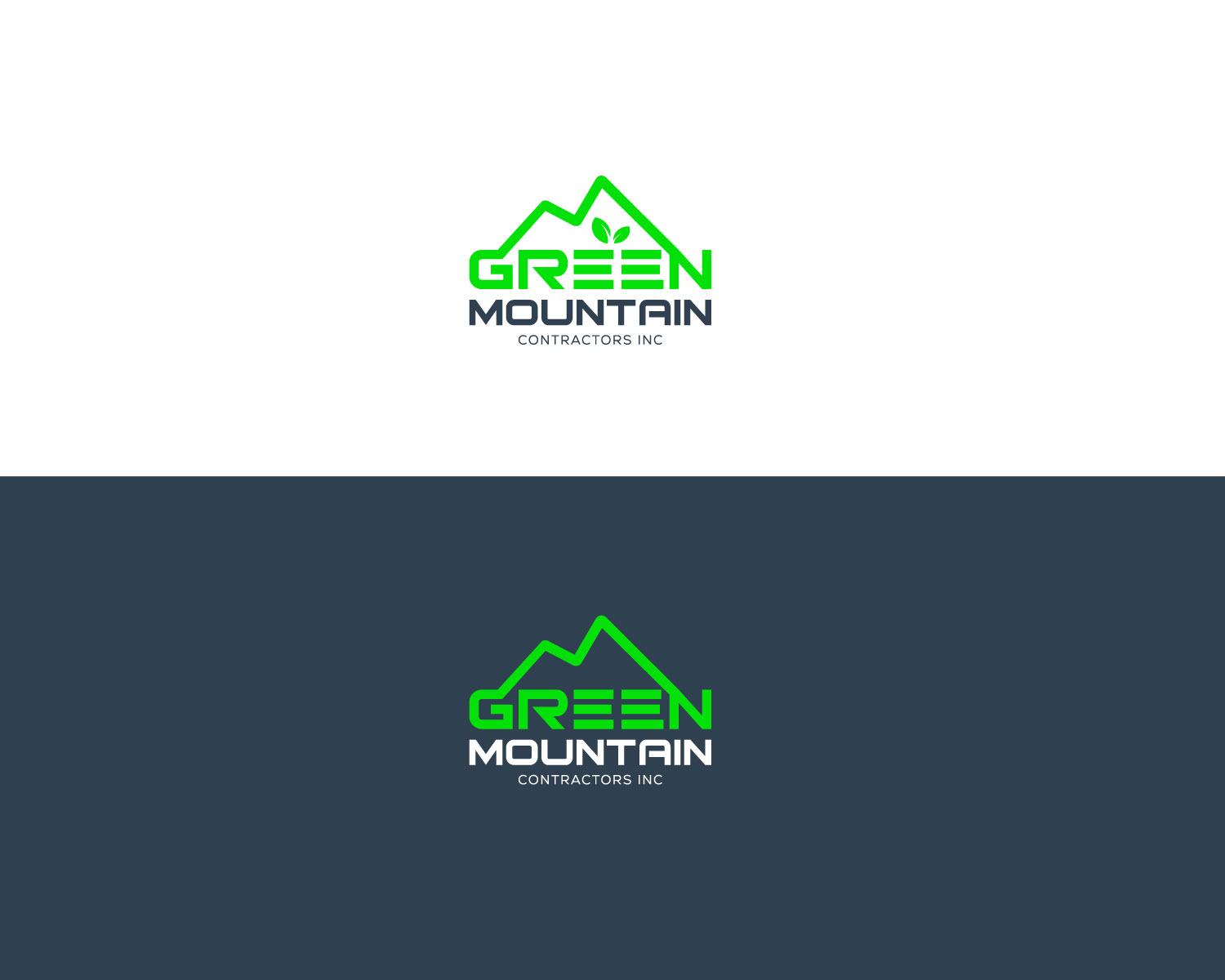 Logo Design by designbenk for Green Mountain Contractors Inc. | Design #28545699