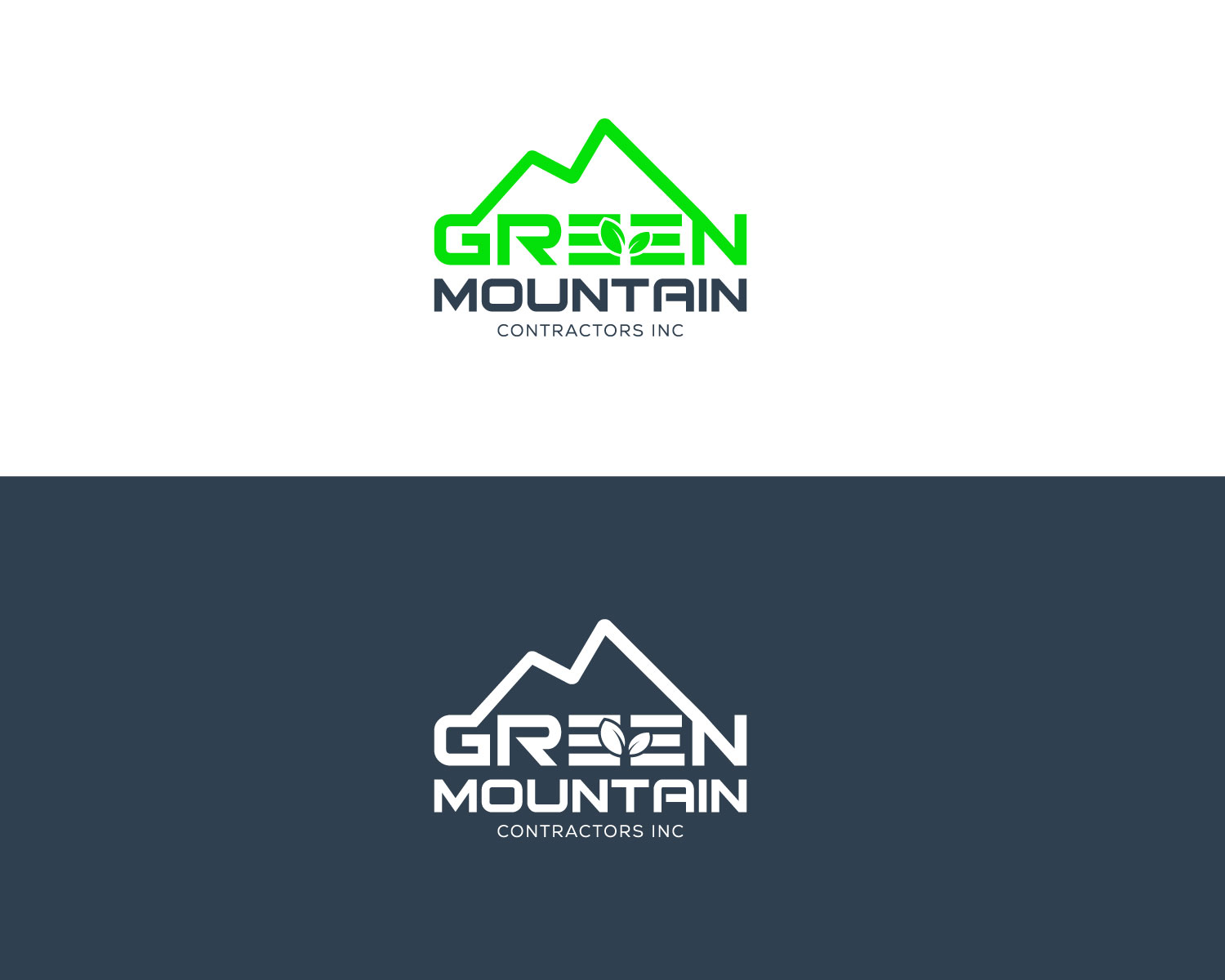 Logo Design by designbenk for Green Mountain Contractors Inc. | Design #28545702