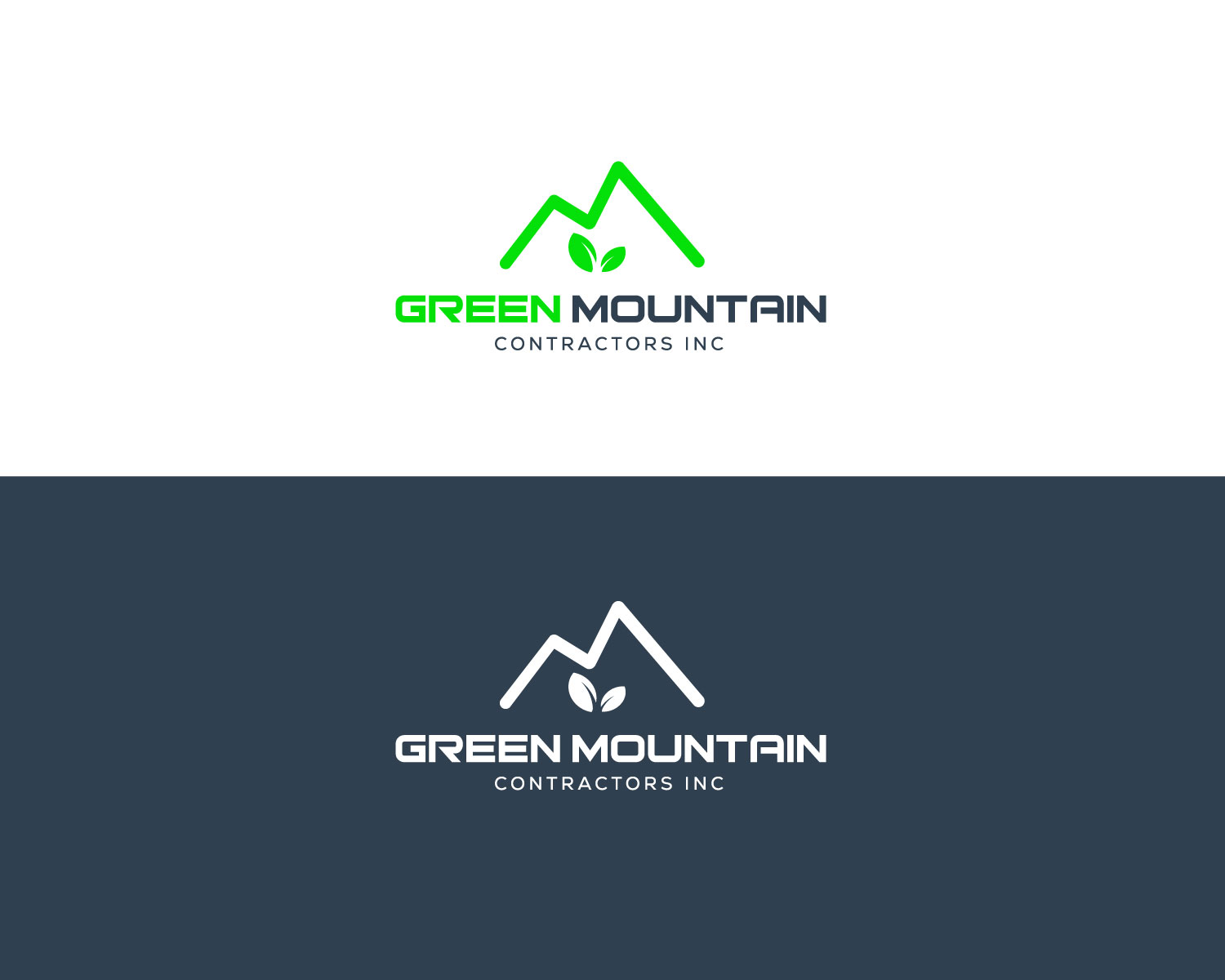 Logo Design by designbenk for Green Mountain Contractors Inc. | Design #28545724