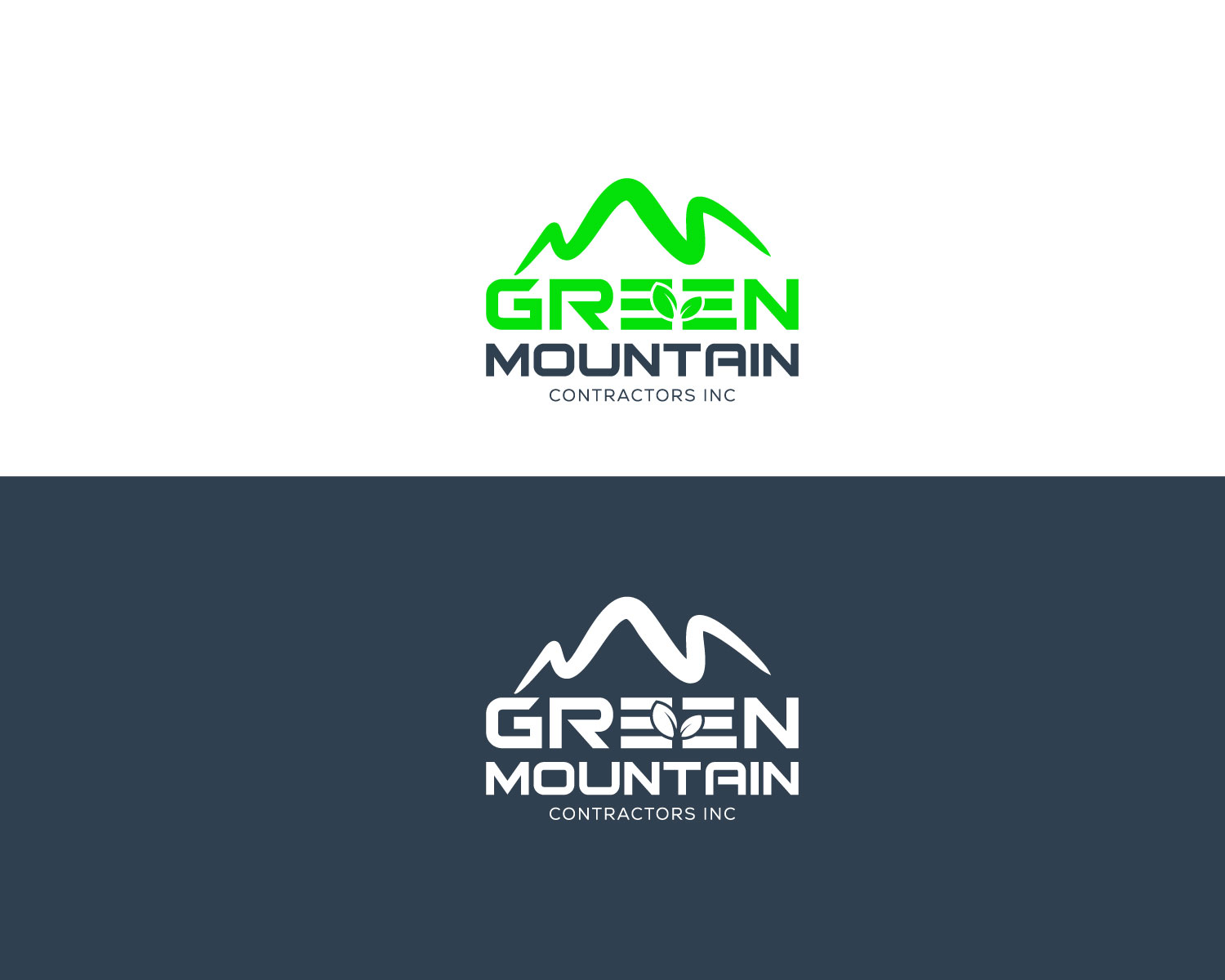 Logo Design by designbenk for Green Mountain Contractors Inc. | Design #28545787