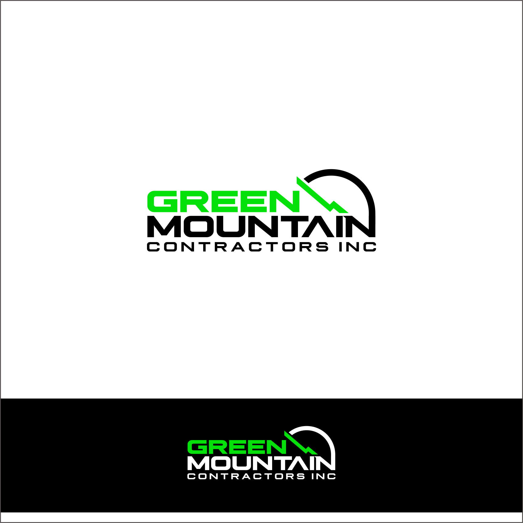 Logo Design by Arham Hidayat for Green Mountain Contractors Inc. | Design #28558733