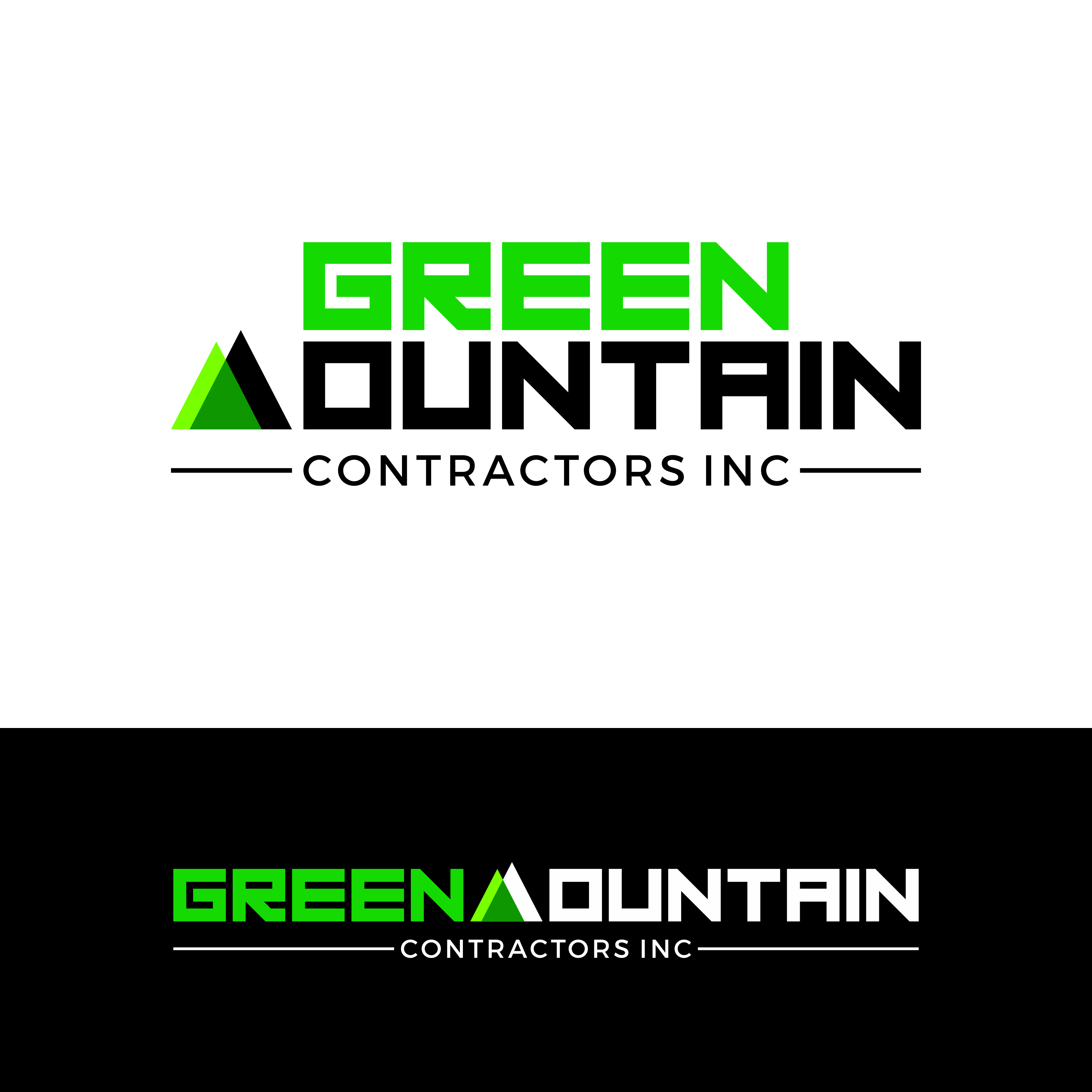 Logo Design by art_rebel for Green Mountain Contractors Inc. | Design #28574208