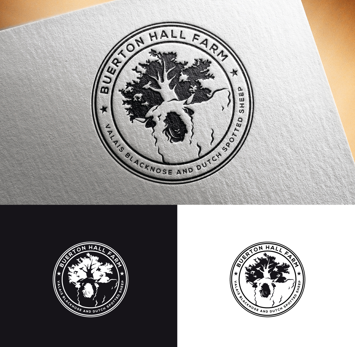 Logo Design by step forward 2 for Buerton Hall Farm | Design #28544714