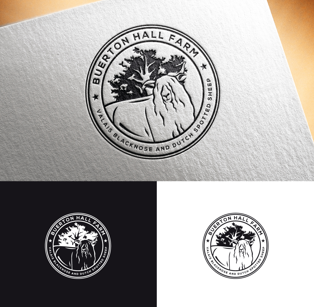 Logo Design by step forward 2 for Buerton Hall Farm | Design #28544715