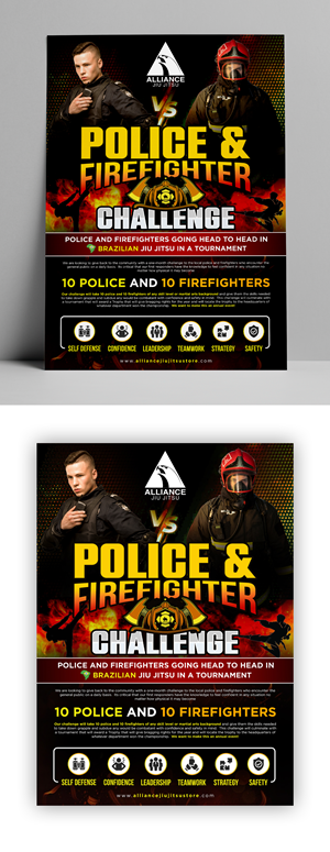 Police and Firefighter BJJ Challenge | Flyer-Design von debdesign