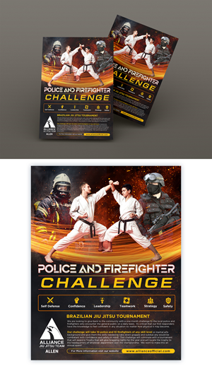 Police and Firefighter BJJ Challenge | Flyer-Design von ZeneFashions