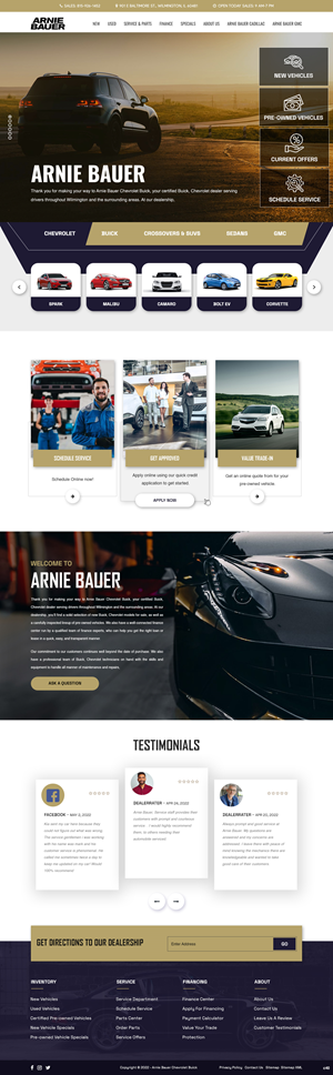 Arnie Bauer Auto dealerships Landing page | Diseño de Página de Aterrizaje por pb