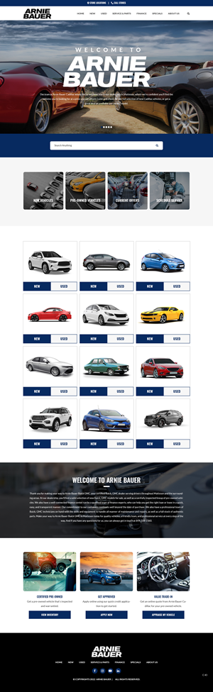 Arnie Bauer Auto dealerships Landing page | Design de Page d'Accueil par pb