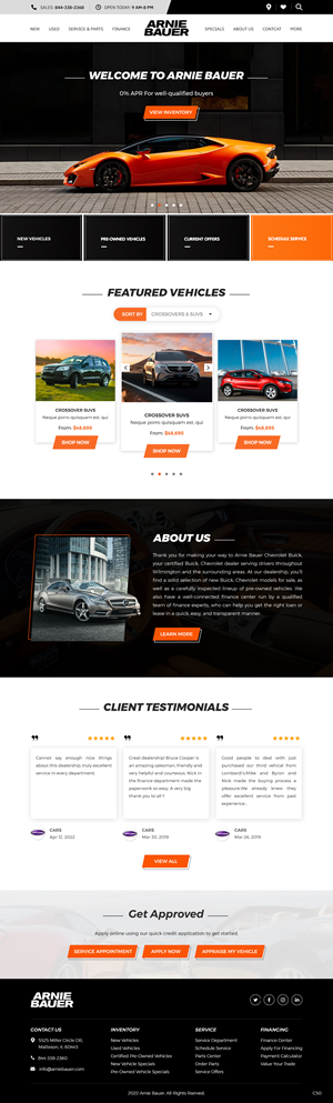 Landing Page Design by pb for Arnie Bauer | Design: #28552176