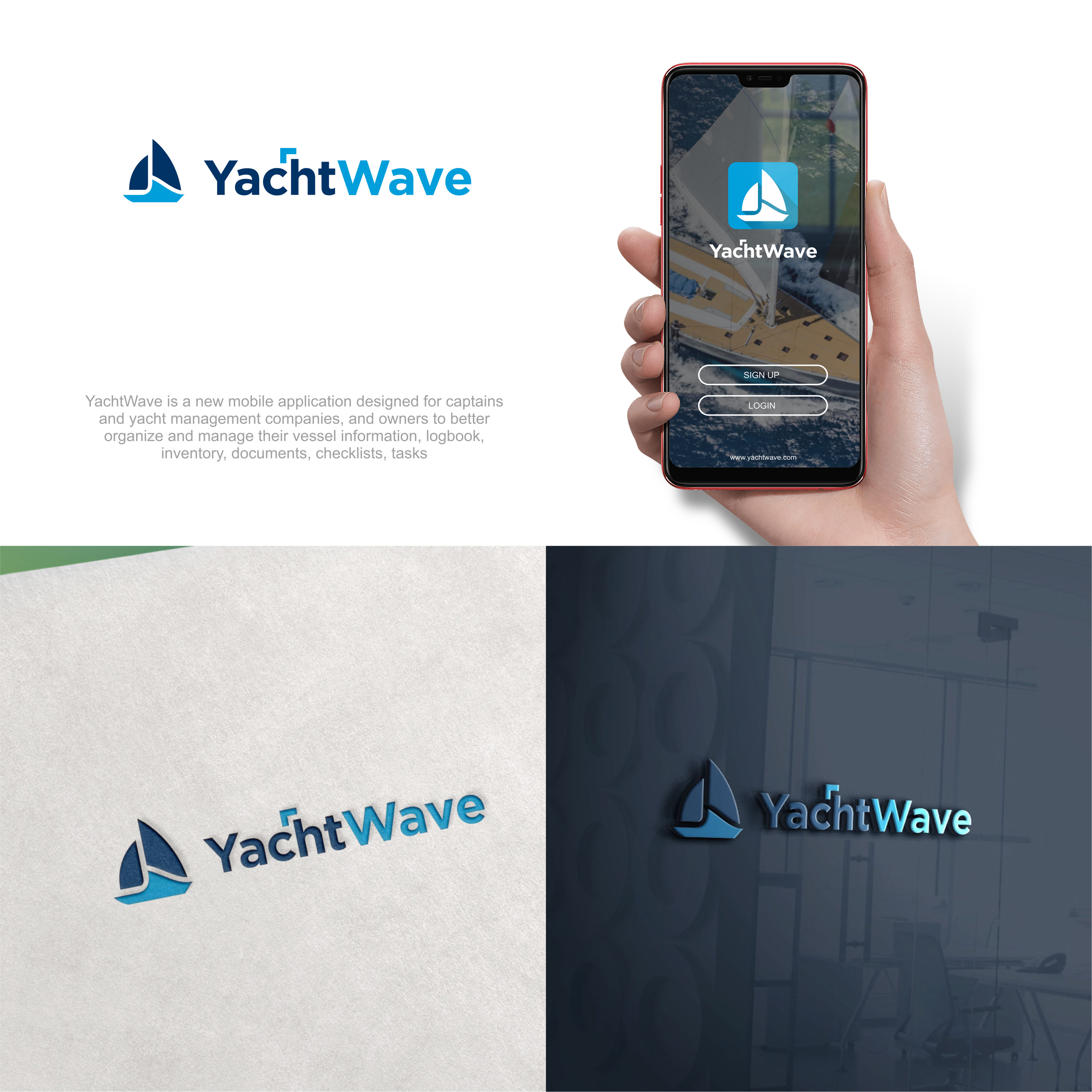 Logo-Design von achil78 für YachtWave | Design #28594274