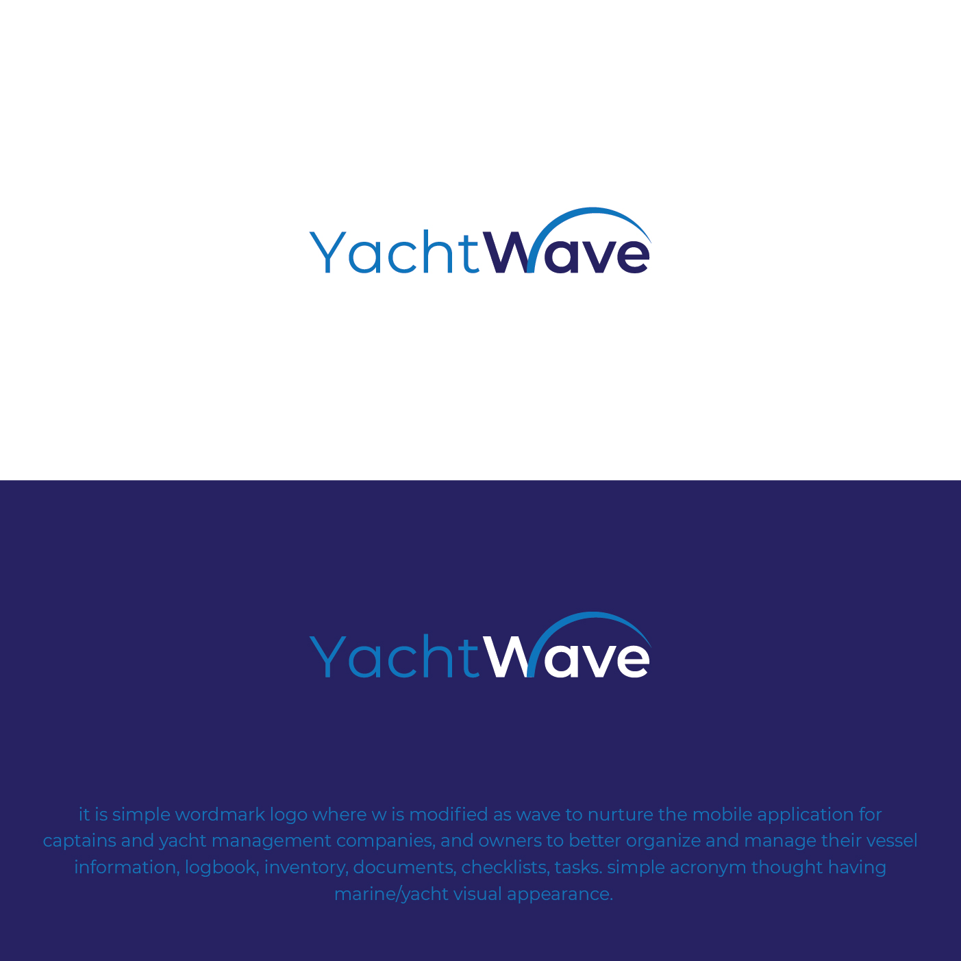 Logo Design by nandkumar for YachtWave | Design #28548209