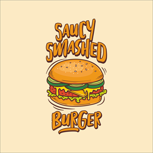 Saucy Smashed Burger | Logo Design by Artdeka