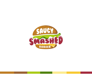 Saucy Smashed Burger | Logo Design by ecorokerz