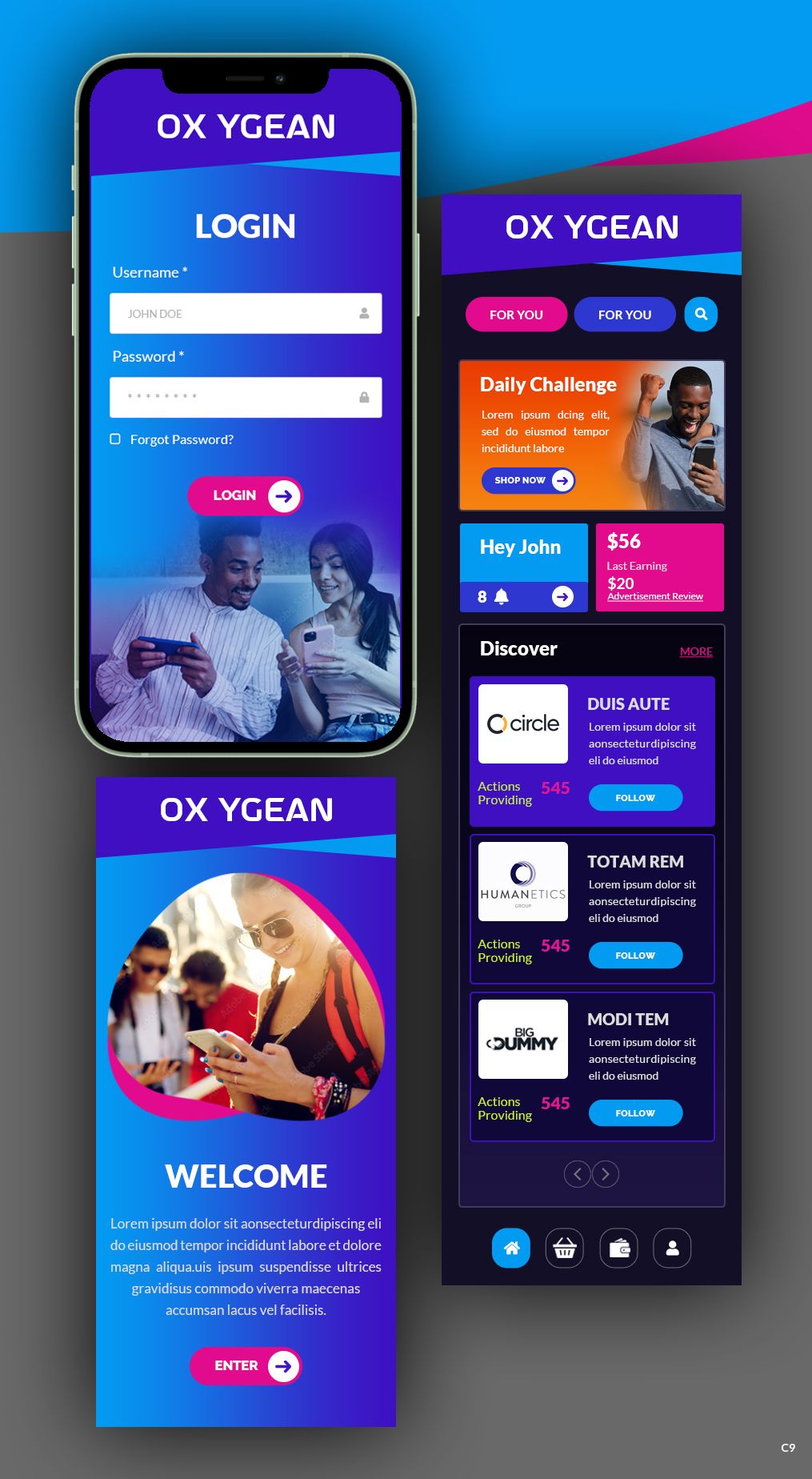 App Design by pb for Oxygean | Design #28562713