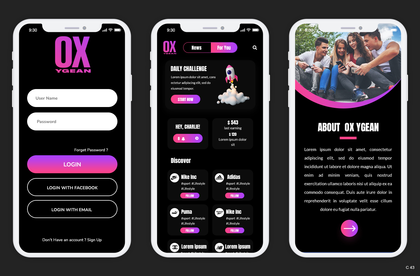 App Design by pb for Oxygean | Design #28562716
