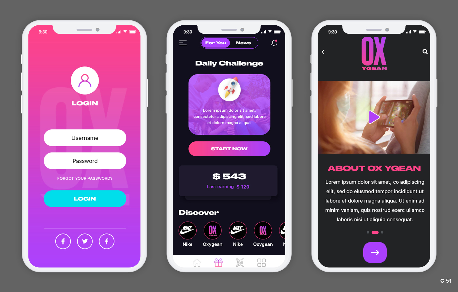 App Design by pb for Oxygean | Design #28562720