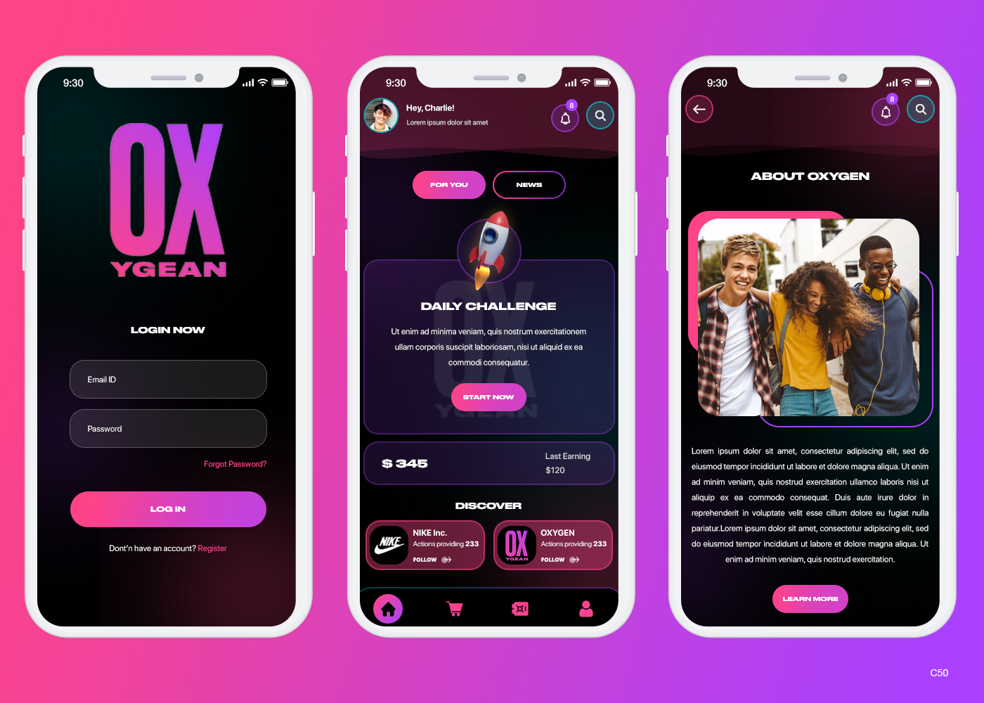 App Design by pb for Oxygean | Design #28562722