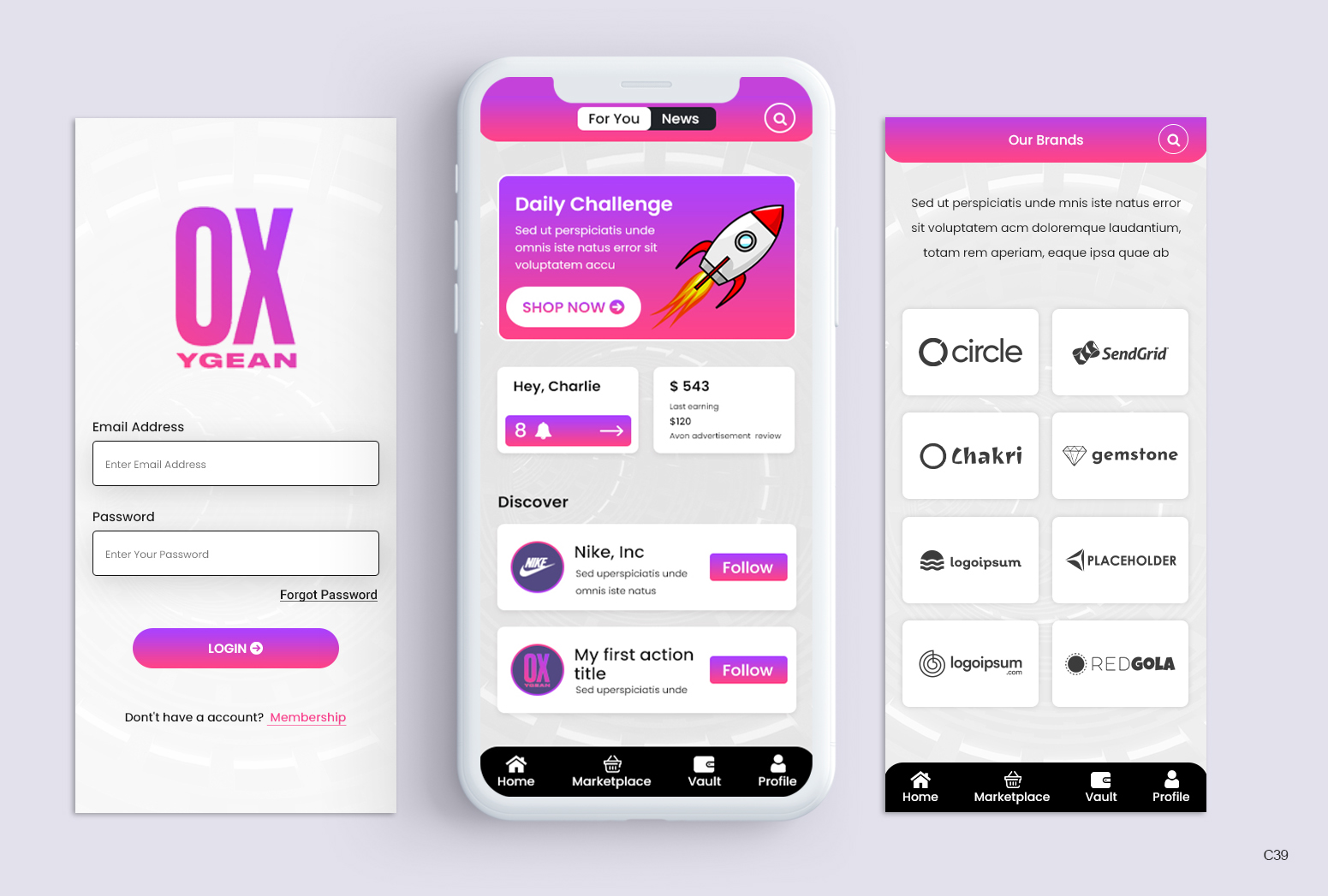 App Design by pb for Oxygean | Design: #28574887