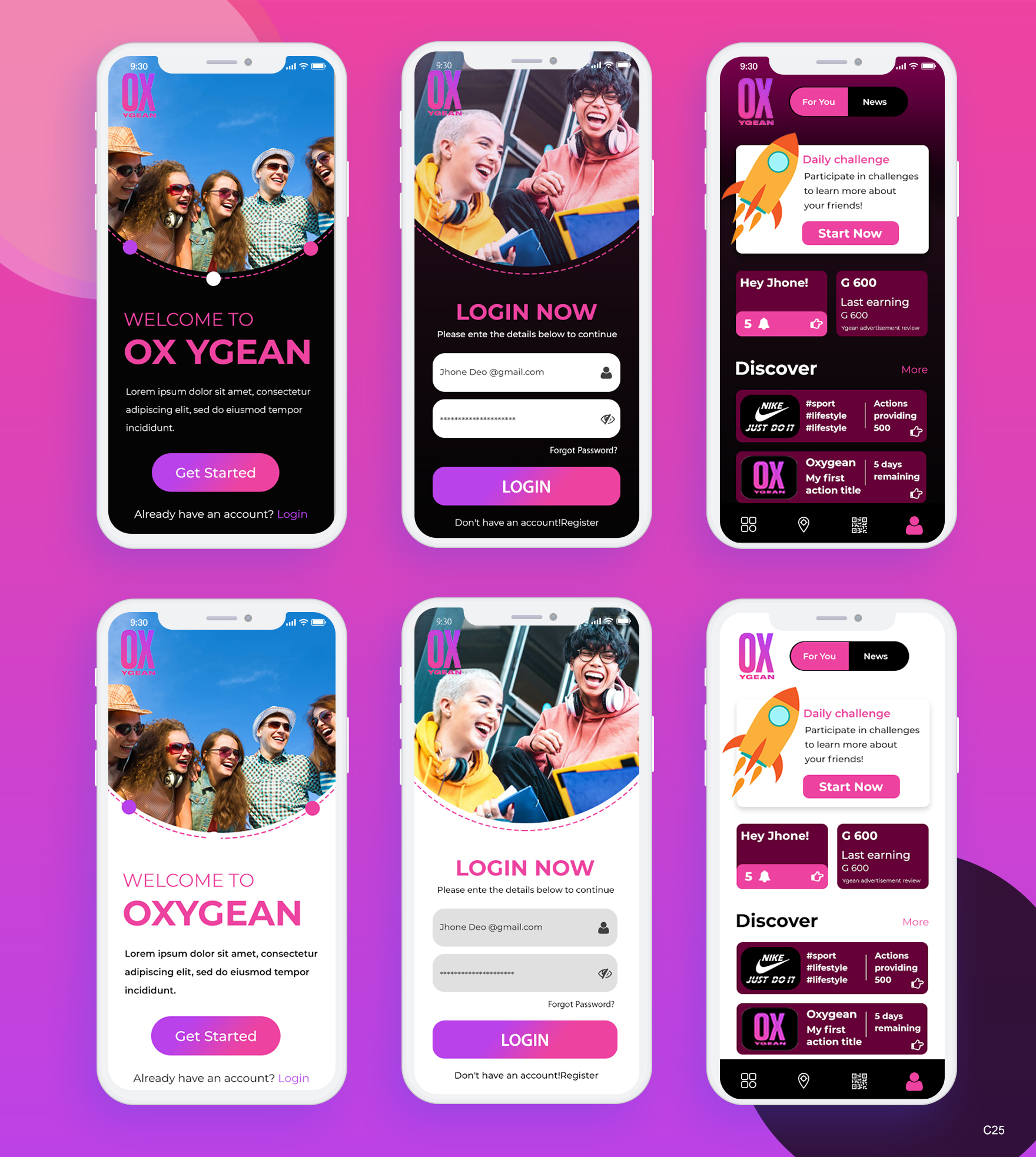 App Design by pb for Oxygean | Design #28574889