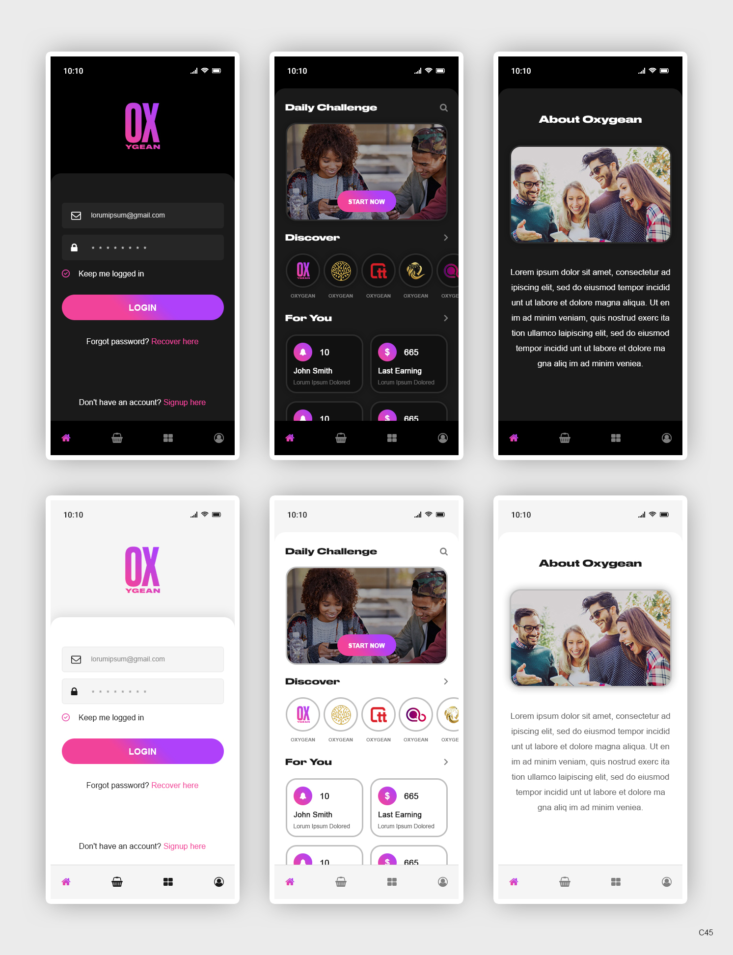 App Design by pb for Oxygean | Design #28574893