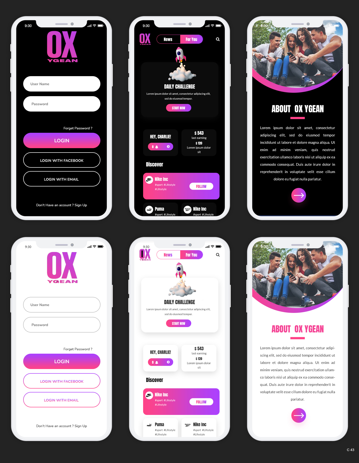 App Design by pb for Oxygean | Design #28574897