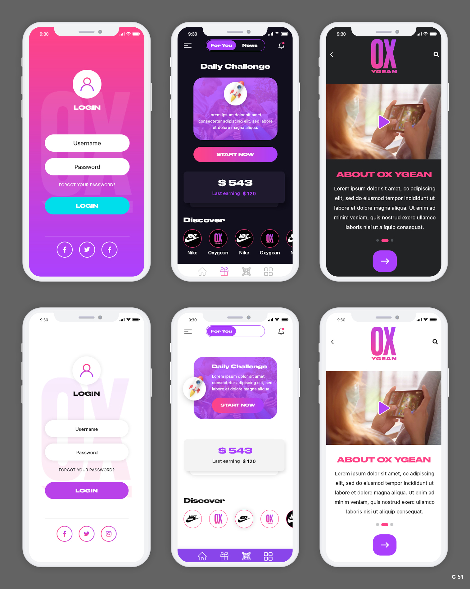 App Design by pb for Oxygean | Design #28574902