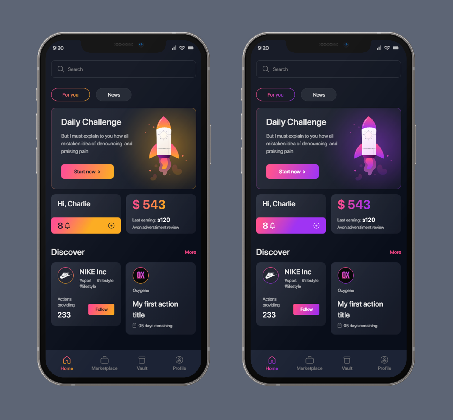 App Design by Double d for Oxygean | Design #28561494