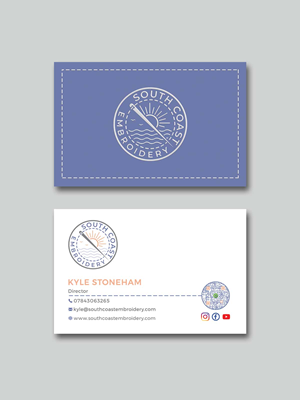 Visitenkarten-Design von Cretive Moon für South Coast Embroidery LTD | Design #28598085