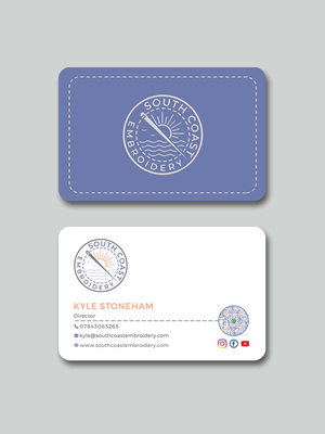 Business Card Design by Creative Moon Design for South Coast Embroidery LTD | Design: #28598086