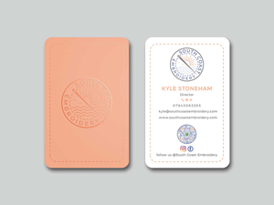 Business Card Design by Creative Moon Design for South Coast Embroidery LTD | Design: #28614580