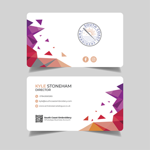 Business Card Design by QuickDesign24 for South Coast Embroidery LTD | Design: #28616355