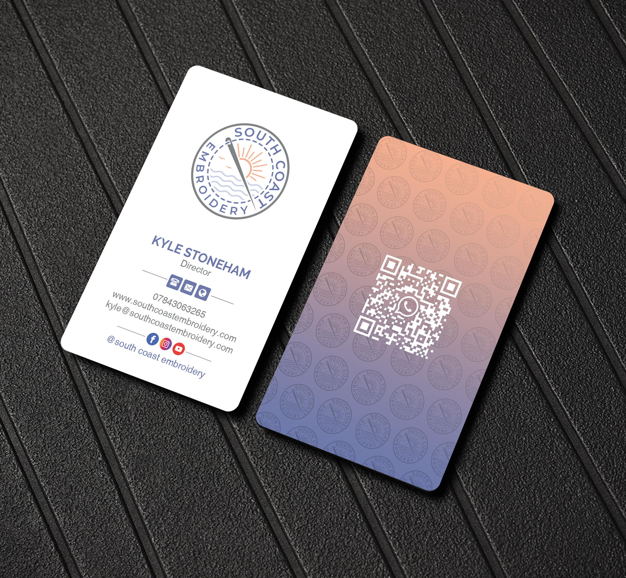 Business Card Design by Creations Box 2015 for South Coast Embroidery LTD | Design #28598002