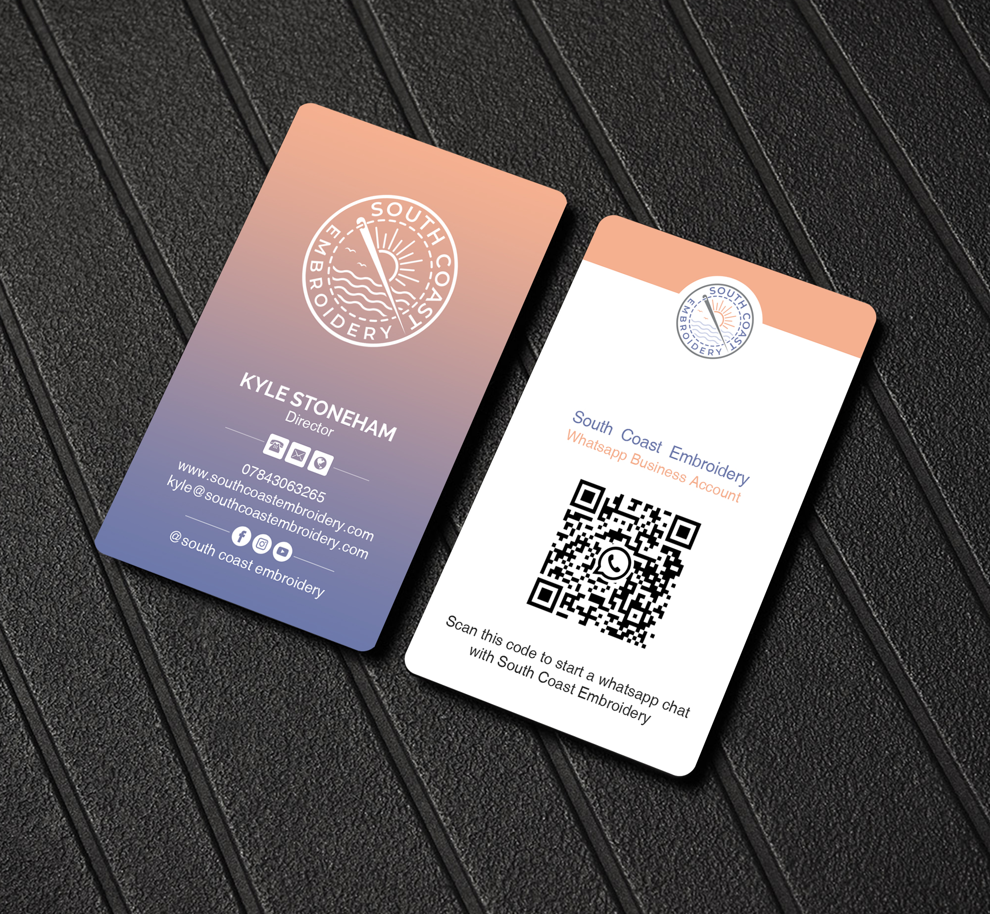 Business Card Design by Creations Box 2015 for South Coast Embroidery LTD | Design #28599727