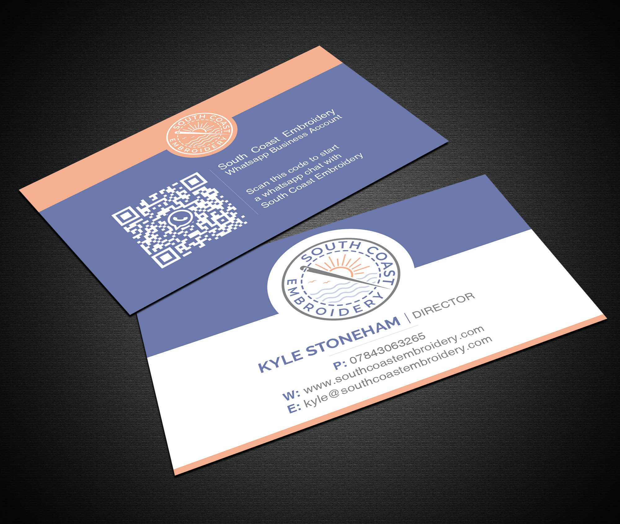 Business Card Design by Creations Box 2015 for South Coast Embroidery LTD | Design #28603979