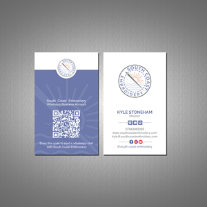 Business Card Design by Creations Box 2015 for South Coast Embroidery LTD | Design: #28603983