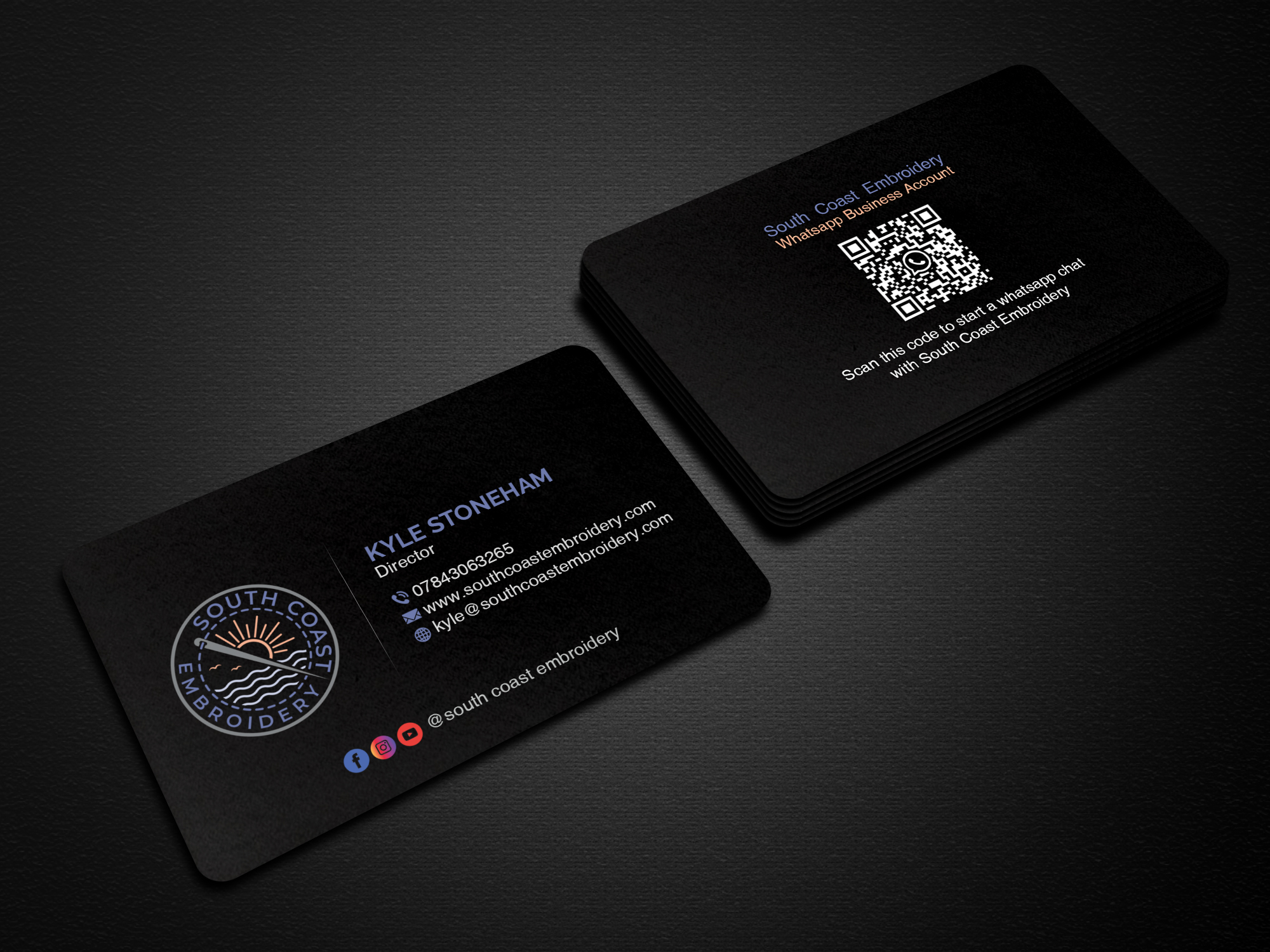 Business Card Design by Creations Box 2015 for South Coast Embroidery LTD | Design #28603985