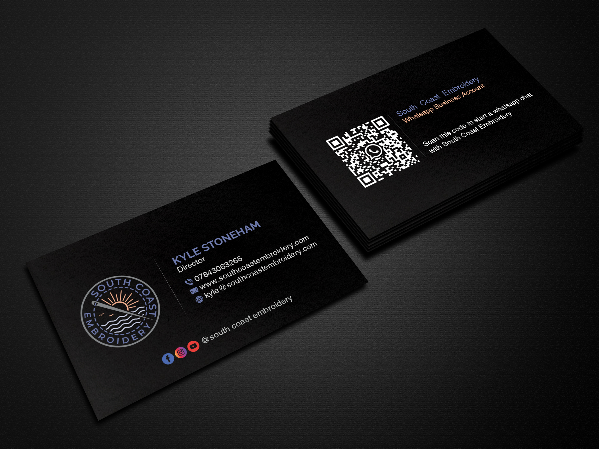 Business Card Design by Creations Box 2015 for South Coast Embroidery LTD | Design #28603986