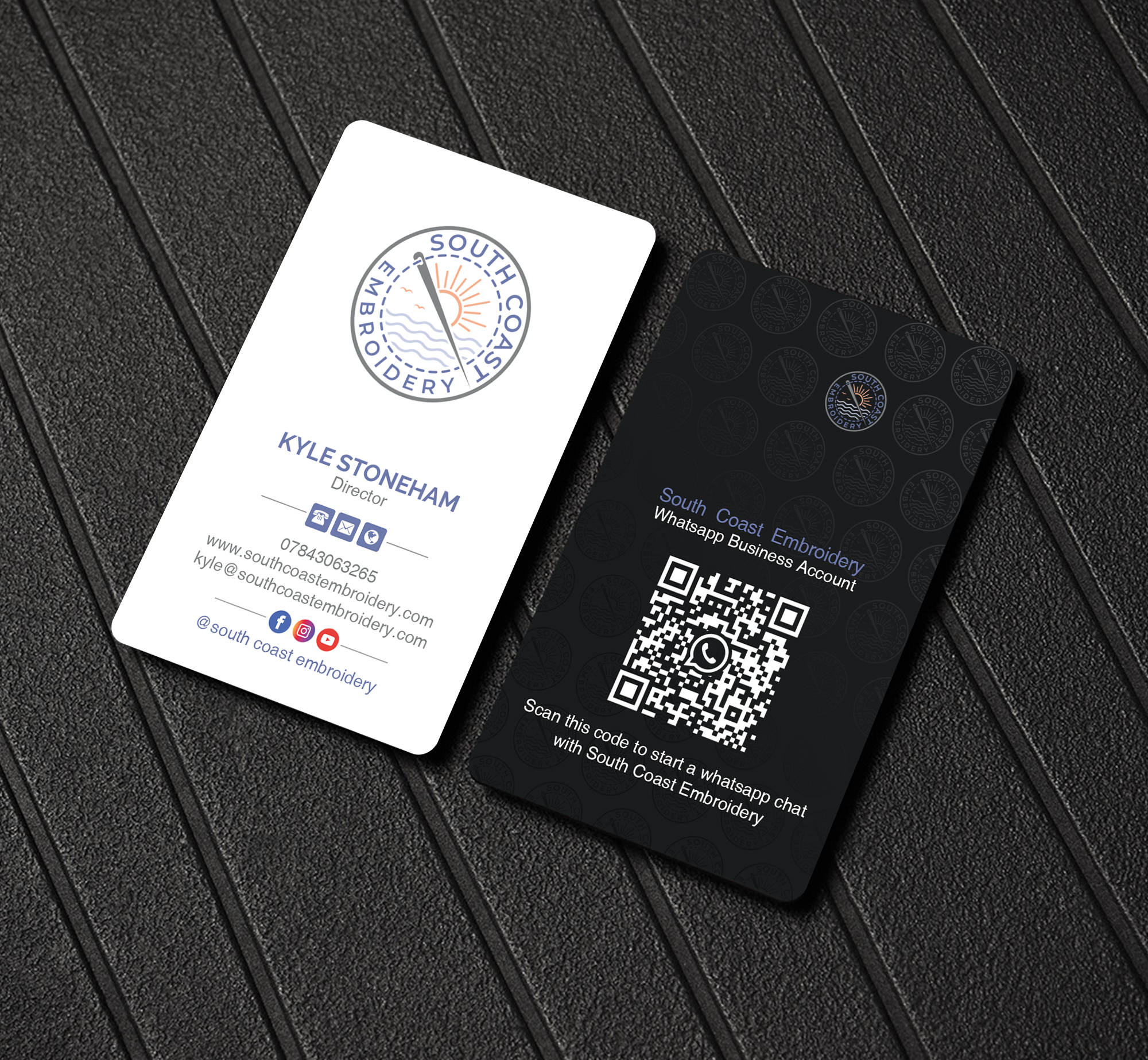 Business Card Design by Creations Box 2015 for South Coast Embroidery LTD | Design #28603991